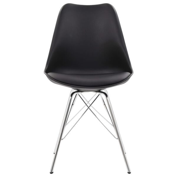 vidaXL Esszimmerst&uuml;hle 2 Stk. Schwarz Kunstleder