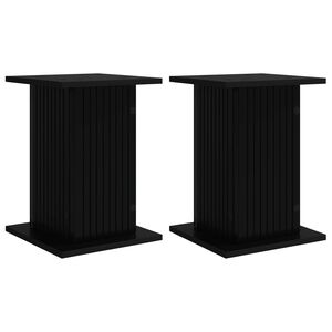 vidaXL Pflanzenst&auml;nder 2 pcs Schwarz 30,5 x 30 x 43 cm Holzwerkstoff
