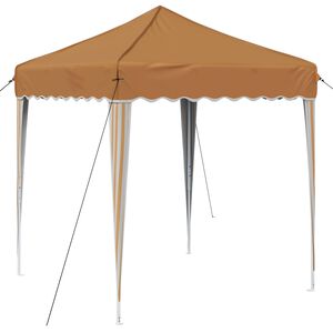 vidaXL Pop-up Partyzelt 195 x 195 x 245 cm Beige Oxford-Stoff