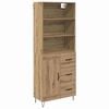 vidaXL Highboard 2 pcs Artisan-Eiche 69,5 x 34 x 180 cm Holzwerkstoff