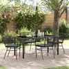 vidaXL Garten Essgruppe 5 pcs Schwarz Poly-Rattan