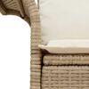 vidaXL Gartensofa mit Kissen Beige 141 x 62 x 69cm Poly-Rattan
