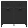 vidaXL Sideboard VIKEN Schwarz 80x40x80 cm Holzwerkstoff