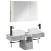 vidaXL Badezimmerschrank-Set 4 pcs Betongrau 103,5 x 15,5 x 70 cm