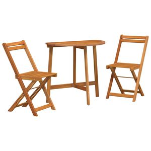 vidaXL Bistrogarnitur 3 pcs &Ouml;l-Natur Massivholz Akazie