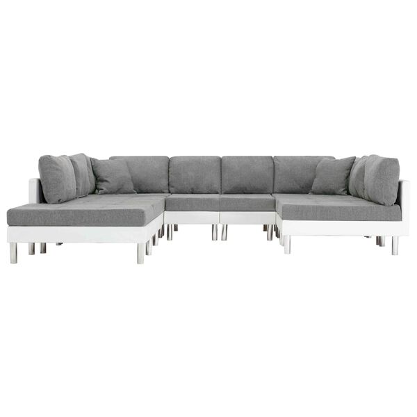 vidaXL Sofa Wei&szlig; Kunstleder