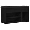 vidaXL Schuhbank Schwarz Eichen-Optik 80 x 30 x 45 cm Holzwerkstoff