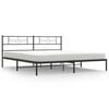 vidaXL Bettgestell mit Kopfteil Metall Schwarz 180x200 cm