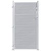 vidaXL Gartentor mit Schloss Silber 96 x 200 cm Edelstahl
