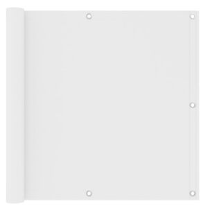 vidaXL Balkon-Sichtschutz Wei&szlig; 90x400 cm Oxford-Gewebe