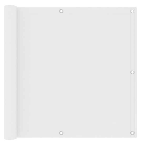 vidaXL Balkon-Sichtschutz Weiß 90x400 cm Oxford-Gewebe