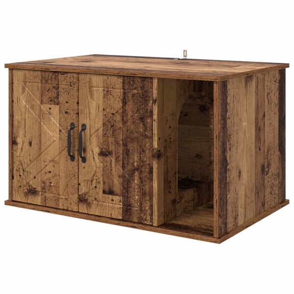 vidaXL Katzenhaus Altholz 85 x 55 x 50 cm Holzwerkstoff