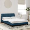vidaXL Bett mit Matratze "Hanko" Blau 140x190 cm Samt