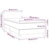 vidaXL Boxspringbett mit Matratze Creme 80x200 cm Kunstleder