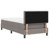 vidaXL Boxspringbett mit Matratze mit LED Taupe 90 x 190 cm Stoff