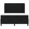 vidaXL Boxspringbett mit Matratze Schwarz 200 x 140 cm Polyester