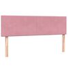 vidaXL Boxspringbett mit Matratze Rosa 140x220 cm Samt