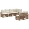 vidaXL Gartensofa-set 7 stk. 7-Sitzanzahl Beige Poly-Rattan