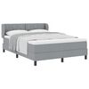 vidaXL Boxspringbett mit Matratze Hellgrau 140 x 190 cm Stoff