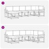 vidaXL Outdoor-Sofagarnitur mit Kissen 7 pcs Nat&uuml;rlich und Hellgrau