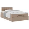 vidaXL Ottoman-Bett mit Matratze Cappuccino-Braun 120x190cm Kunstleder