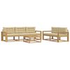 vidaXL Outdoor-Sofagarnitur 6 stk. Wei&szlig; und Beige