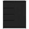 vidaXL Sideboard mit Schubladen Schwarz Eichen-Optik 71x35x84 cm