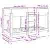 vidaXL Etagenbett f&uuml;r Kinder Altholz 100 x 200 cm Holzwerkstoff