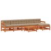 vidaXL Garten-Lounge-Set 7 stk. Wachsbraun Massives Kiefernholz