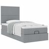 vidaXL Ottoman-Bett mit Matratze Hellgrau 80x200 cm Stoff