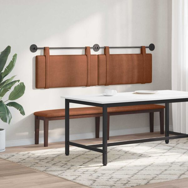 vidaXL H&auml;ngevorderseite Wandmontiert Braun 170 x 55 x 5 cm Antikes PU