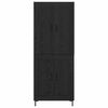 vidaXL Highboard Schwarz Eichen-Optik 69,5 x 34 x 180 cm Holzwerkstoff