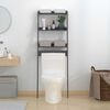vidaXL Toilettenregal Grau 63,5x32x179 cm Massivholz Kiefer