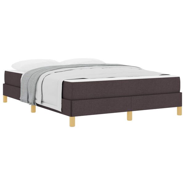 vidaXL Boxspringbett Dunkelbraun 160 x 200 cm Stoff