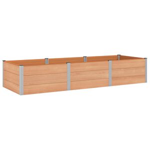 vidaXL Hochbeet Braun 300 x 100 x 54 cm WPC und Aluminium