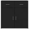 vidaXL Sideboard Schwarz 79x38x80 cm Holzwerkstoff