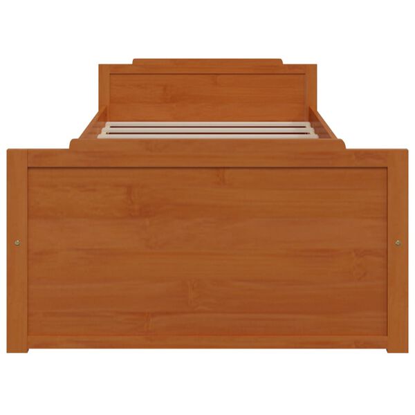 vidaXL Massivholzbett mit Schubladen Honigbraun Kiefer 90x200 cm