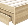 vidaXL Aufbewahrungsbett Sonoma-Eiche 70 x 190 cm Holzwerkstoff