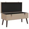 vidaXL Bank mit Staufach Beige 80 cm Samt