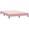 vidaXL Boxspringbett mit Matratze Rosa 140x220 cm Samt