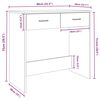 vidaXL Schreibtisch Grau Sonoma 80x40x75 cm Holzwerkstoff