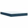 vidaXL Boxspringbett mit Matratze Blau 160x200 cm Samt