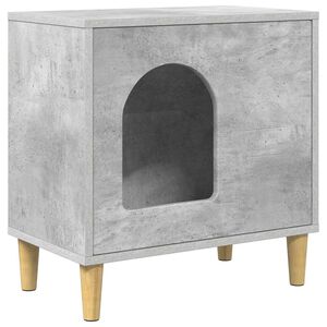 vidaXL Katzenhaus Betongrau 51 x 30 x 52 cm Holzwerkstoff