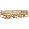 vidaXL Outdoor-Sofagarnitur 7 stk. Wei&szlig; und Beige