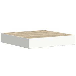 vidaXL Schweberegal Eichen-Optik und Wei&szlig; 23x23,5x3,8 cm MDF