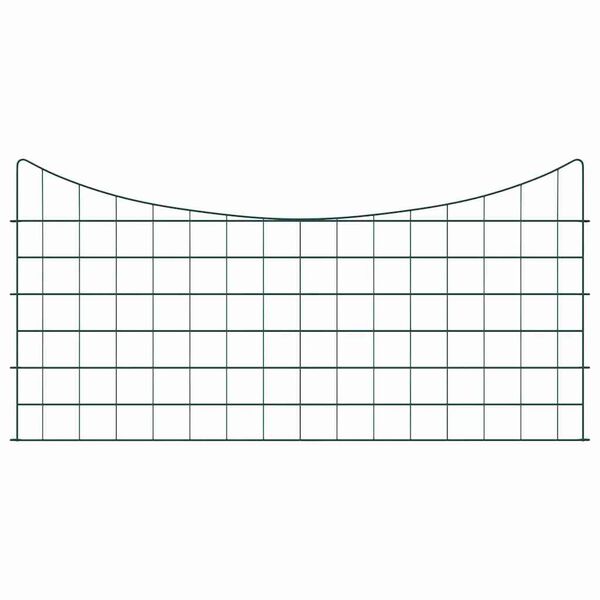 vidaXL Teichzaun Set 5 pcs Grün 100 x 50 cm Stahl