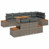 vidaXL Garten Essgruppe mit Kissen 9 pcs Grau und Braun
