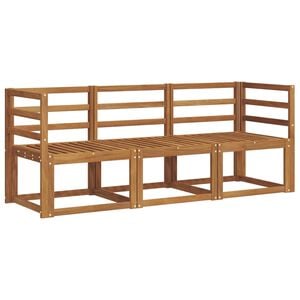 vidaXL Outdoor-Sofagarnitur 3 pcs Natur