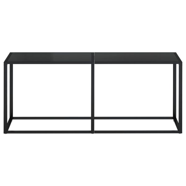 vidaXL Konsolentisch Schwarz 180x35x75,5 cm Hartglas