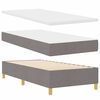 vidaXL LED Boxspringbett mit Matratze Taupe 90 x 190 cm Stoff